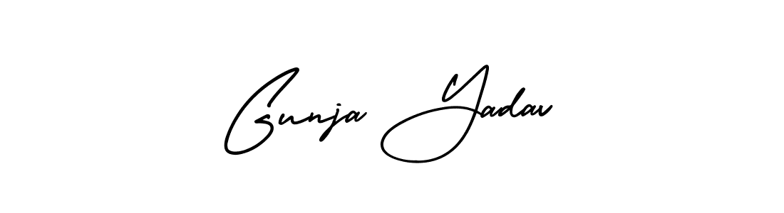 It looks lik you need a new signature style for name Gunja Yadav. Design unique handwritten (AmerikaSignatureDemo-Regular) signature with our free signature maker in just a few clicks. Gunja Yadav signature style 3 images and pictures png