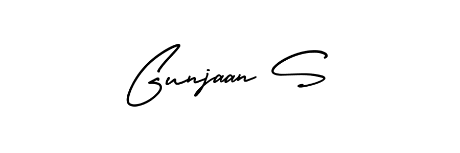 Make a beautiful signature design for name Gunjaan S. With this signature (AmerikaSignatureDemo-Regular) style, you can create a handwritten signature for free. Gunjaan S signature style 3 images and pictures png