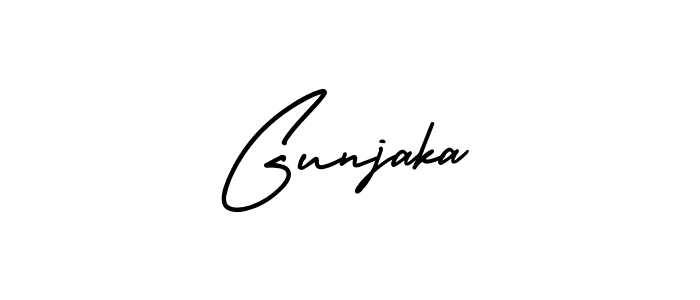 It looks lik you need a new signature style for name Gunjaka. Design unique handwritten (AmerikaSignatureDemo-Regular) signature with our free signature maker in just a few clicks. Gunjaka signature style 3 images and pictures png