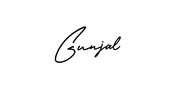 Make a beautiful signature design for name Gunjal. With this signature (AmerikaSignatureDemo-Regular) style, you can create a handwritten signature for free. Gunjal signature style 3 images and pictures png