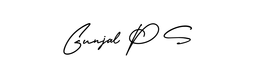 How to make Gunjal P S signature? AmerikaSignatureDemo-Regular is a professional autograph style. Create handwritten signature for Gunjal P S name. Gunjal P S signature style 3 images and pictures png