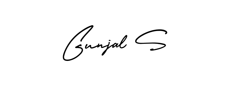 Make a beautiful signature design for name Gunjal S. With this signature (AmerikaSignatureDemo-Regular) style, you can create a handwritten signature for free. Gunjal S signature style 3 images and pictures png