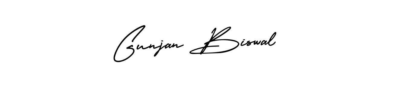 Similarly AmerikaSignatureDemo-Regular is the best handwritten signature design. Signature creator online .You can use it as an online autograph creator for name Gunjan Biswal. Gunjan Biswal signature style 3 images and pictures png