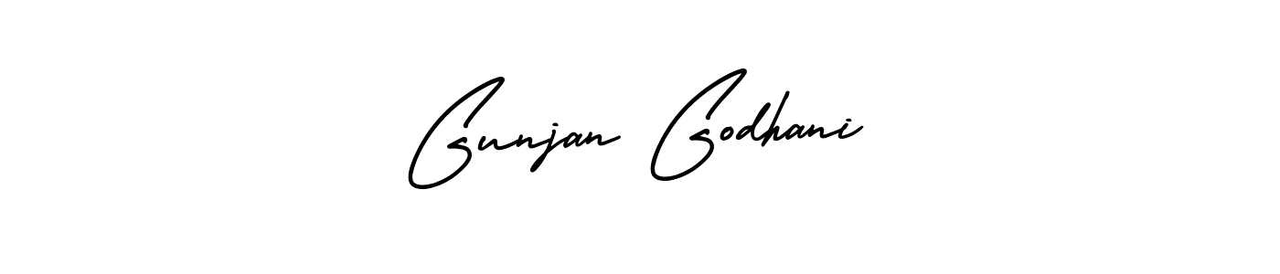 Gunjan Godhani stylish signature style. Best Handwritten Sign (AmerikaSignatureDemo-Regular) for my name. Handwritten Signature Collection Ideas for my name Gunjan Godhani. Gunjan Godhani signature style 3 images and pictures png