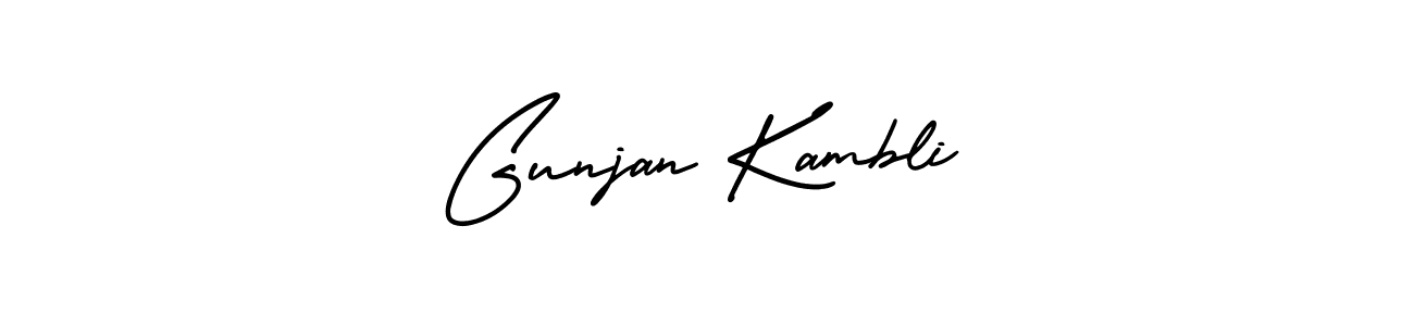 Design your own signature with our free online signature maker. With this signature software, you can create a handwritten (AmerikaSignatureDemo-Regular) signature for name Gunjan Kambli. Gunjan Kambli signature style 3 images and pictures png