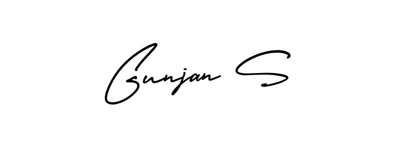Make a beautiful signature design for name Gunjan S. With this signature (AmerikaSignatureDemo-Regular) style, you can create a handwritten signature for free. Gunjan S signature style 3 images and pictures png