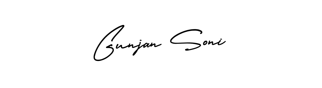 This is the best signature style for the Gunjan Soni name. Also you like these signature font (AmerikaSignatureDemo-Regular). Mix name signature. Gunjan Soni signature style 3 images and pictures png