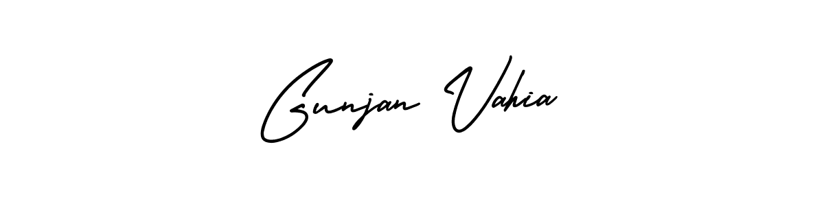 Create a beautiful signature design for name Gunjan Vahia. With this signature (AmerikaSignatureDemo-Regular) fonts, you can make a handwritten signature for free. Gunjan Vahia signature style 3 images and pictures png