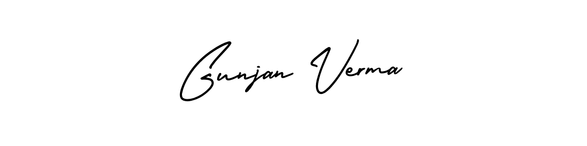 Make a beautiful signature design for name Gunjan Verma. With this signature (AmerikaSignatureDemo-Regular) style, you can create a handwritten signature for free. Gunjan Verma signature style 3 images and pictures png