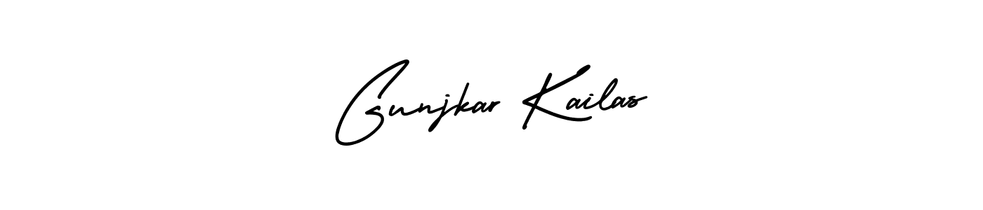 Similarly AmerikaSignatureDemo-Regular is the best handwritten signature design. Signature creator online .You can use it as an online autograph creator for name Gunjkar Kailas. Gunjkar Kailas signature style 3 images and pictures png