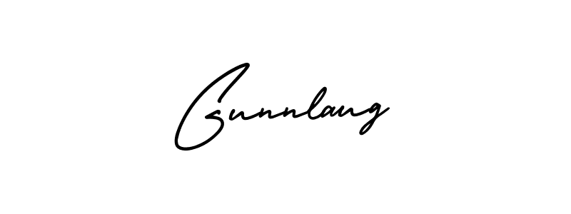 The best way (AmerikaSignatureDemo-Regular) to make a short signature is to pick only two or three words in your name. The name Gunnlaug include a total of six letters. For converting this name. Gunnlaug signature style 3 images and pictures png