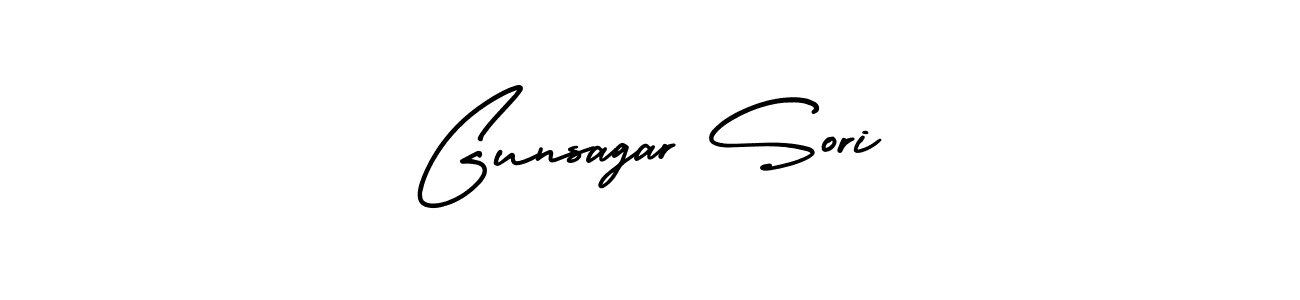 Also You can easily find your signature by using the search form. We will create Gunsagar Sori name handwritten signature images for you free of cost using AmerikaSignatureDemo-Regular sign style. Gunsagar Sori signature style 3 images and pictures png