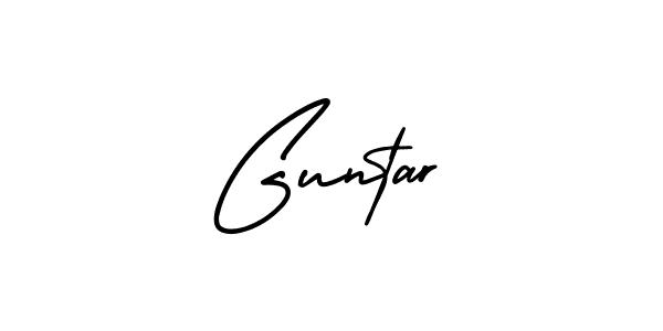 How to make Guntar signature? AmerikaSignatureDemo-Regular is a professional autograph style. Create handwritten signature for Guntar name. Guntar signature style 3 images and pictures png