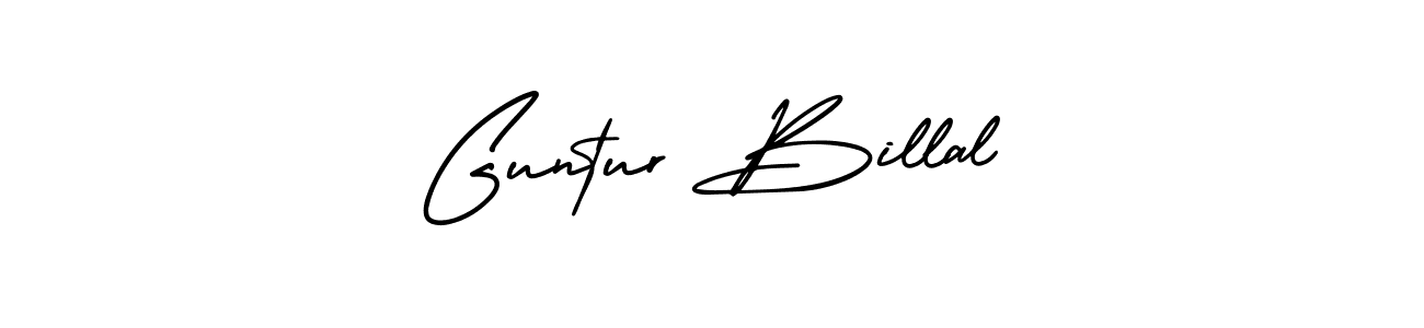 Make a beautiful signature design for name Guntur Billal. With this signature (AmerikaSignatureDemo-Regular) style, you can create a handwritten signature for free. Guntur Billal signature style 3 images and pictures png