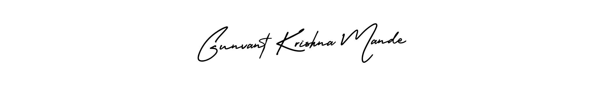 How to make Gunvant Krishna Mande name signature. Use AmerikaSignatureDemo-Regular style for creating short signs online. This is the latest handwritten sign. Gunvant Krishna Mande signature style 3 images and pictures png