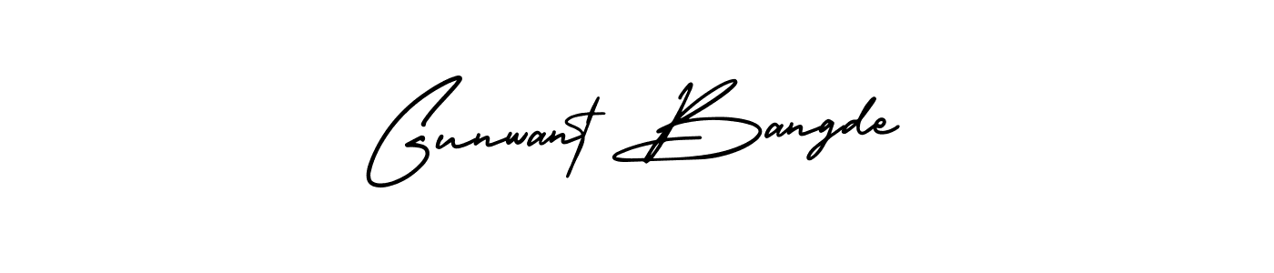 How to make Gunwant Bangde name signature. Use AmerikaSignatureDemo-Regular style for creating short signs online. This is the latest handwritten sign. Gunwant Bangde signature style 3 images and pictures png