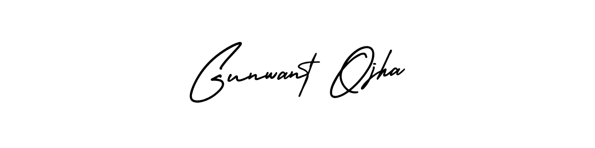 Gunwant Ojha stylish signature style. Best Handwritten Sign (AmerikaSignatureDemo-Regular) for my name. Handwritten Signature Collection Ideas for my name Gunwant Ojha. Gunwant Ojha signature style 3 images and pictures png