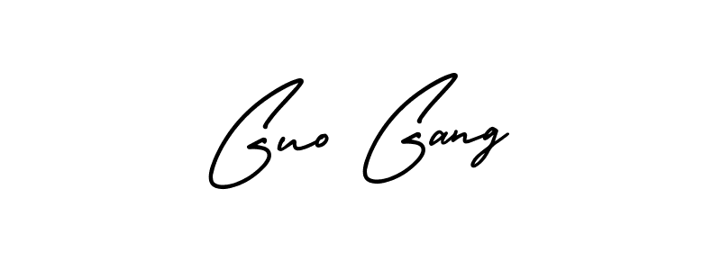 Create a beautiful signature design for name Guo Gang. With this signature (AmerikaSignatureDemo-Regular) fonts, you can make a handwritten signature for free. Guo Gang signature style 3 images and pictures png