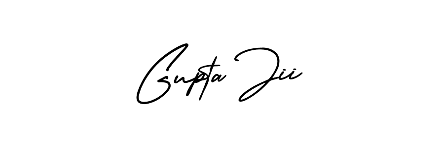 if you are searching for the best signature style for your name Gupta Jii. so please give up your signature search. here we have designed multiple signature styles  using AmerikaSignatureDemo-Regular. Gupta Jii signature style 3 images and pictures png