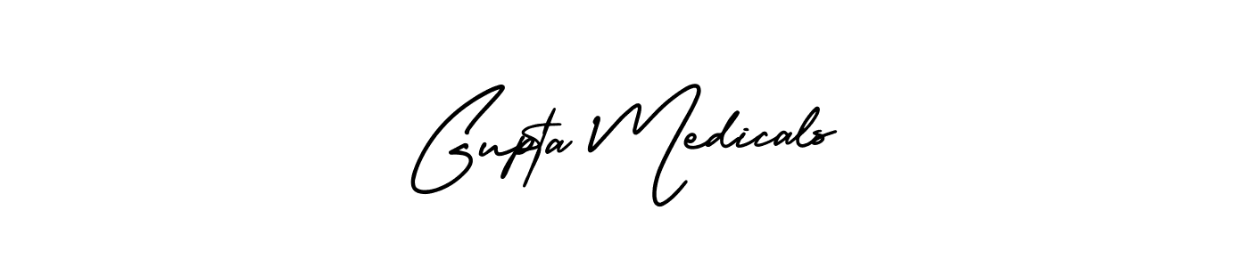 It looks lik you need a new signature style for name Gupta Medicals. Design unique handwritten (AmerikaSignatureDemo-Regular) signature with our free signature maker in just a few clicks. Gupta Medicals signature style 3 images and pictures png