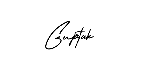 Guptak stylish signature style. Best Handwritten Sign (AmerikaSignatureDemo-Regular) for my name. Handwritten Signature Collection Ideas for my name Guptak. Guptak signature style 3 images and pictures png