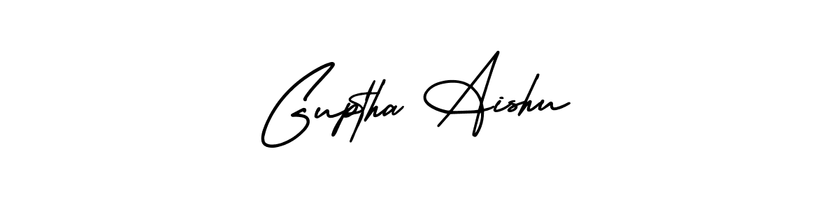 Make a beautiful signature design for name Guptha Aishu. Use this online signature maker to create a handwritten signature for free. Guptha Aishu signature style 3 images and pictures png