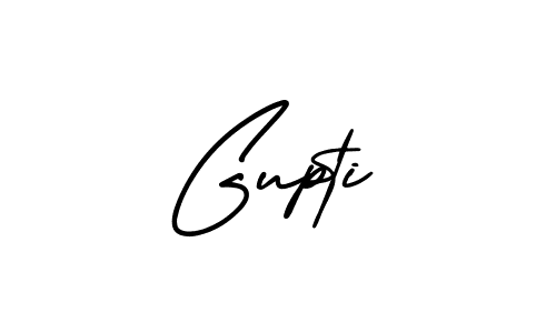 Design your own signature with our free online signature maker. With this signature software, you can create a handwritten (AmerikaSignatureDemo-Regular) signature for name Gupti. Gupti signature style 3 images and pictures png