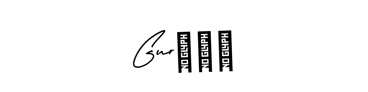 The best way (AmerikaSignatureDemo-Regular) to make a short signature is to pick only two or three words in your name. The name Gurਵੀਨ include a total of six letters. For converting this name. Gurਵੀਨ signature style 3 images and pictures png