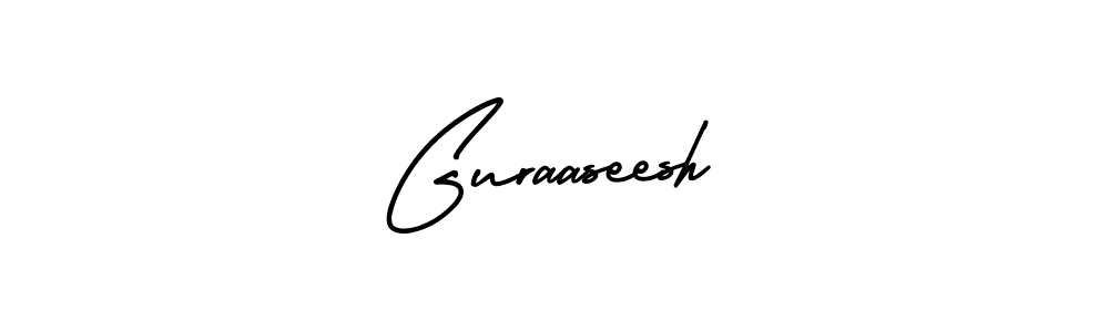 How to make Guraaseesh name signature. Use AmerikaSignatureDemo-Regular style for creating short signs online. This is the latest handwritten sign. Guraaseesh signature style 3 images and pictures png