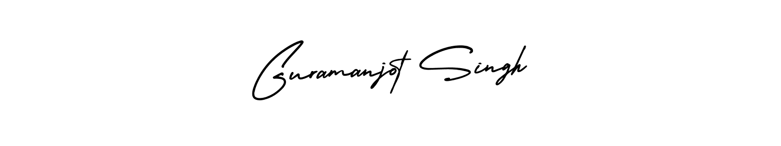 You should practise on your own different ways (AmerikaSignatureDemo-Regular) to write your name (Guramanjot Singh) in signature. don't let someone else do it for you. Guramanjot Singh signature style 3 images and pictures png