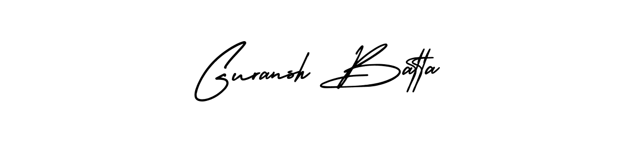 Make a beautiful signature design for name Guransh Batta. With this signature (AmerikaSignatureDemo-Regular) style, you can create a handwritten signature for free. Guransh Batta signature style 3 images and pictures png