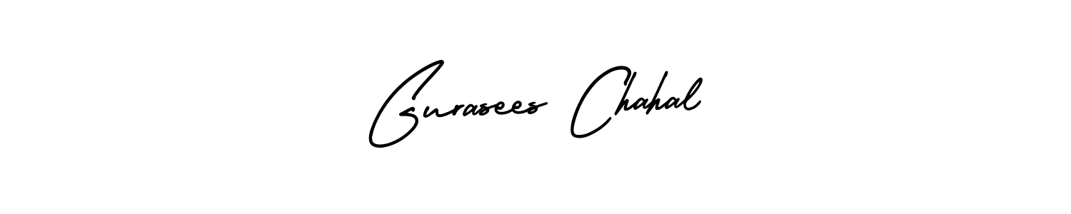 Make a beautiful signature design for name Gurasees Chahal. With this signature (AmerikaSignatureDemo-Regular) style, you can create a handwritten signature for free. Gurasees Chahal signature style 3 images and pictures png