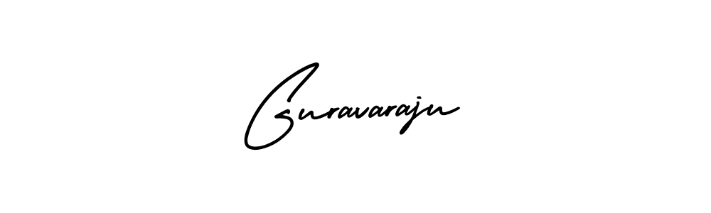 You should practise on your own different ways (AmerikaSignatureDemo-Regular) to write your name (Guravaraju) in signature. don't let someone else do it for you. Guravaraju signature style 3 images and pictures png