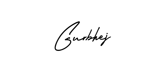 How to make Gurbhej name signature. Use AmerikaSignatureDemo-Regular style for creating short signs online. This is the latest handwritten sign. Gurbhej signature style 3 images and pictures png