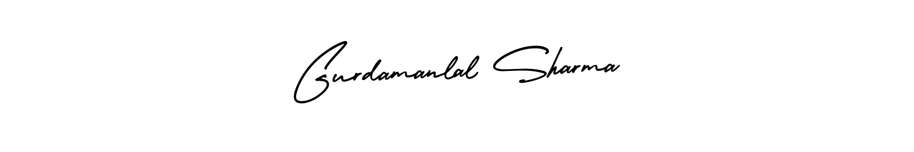 Gurdamanlal Sharma stylish signature style. Best Handwritten Sign (AmerikaSignatureDemo-Regular) for my name. Handwritten Signature Collection Ideas for my name Gurdamanlal Sharma. Gurdamanlal Sharma signature style 3 images and pictures png