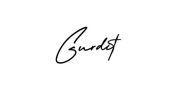 Use a signature maker to create a handwritten signature online. With this signature software, you can design (AmerikaSignatureDemo-Regular) your own signature for name Gurdit. Gurdit signature style 3 images and pictures png