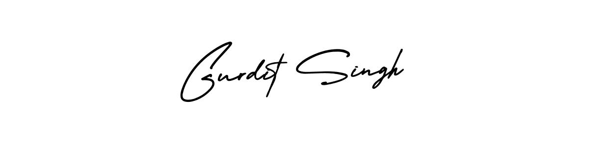 The best way (AmerikaSignatureDemo-Regular) to make a short signature is to pick only two or three words in your name. The name Gurdit Singh include a total of six letters. For converting this name. Gurdit Singh signature style 3 images and pictures png