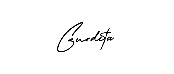 Gurdita stylish signature style. Best Handwritten Sign (AmerikaSignatureDemo-Regular) for my name. Handwritten Signature Collection Ideas for my name Gurdita. Gurdita signature style 3 images and pictures png