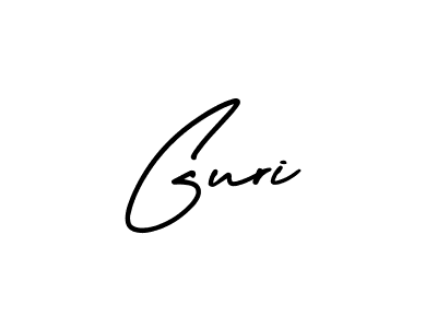 The best way (AmerikaSignatureDemo-Regular) to make a short signature is to pick only two or three words in your name. The name Guri include a total of six letters. For converting this name. Guri signature style 3 images and pictures png