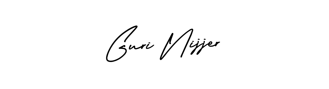 How to make Guri Nijjer name signature. Use AmerikaSignatureDemo-Regular style for creating short signs online. This is the latest handwritten sign. Guri Nijjer signature style 3 images and pictures png