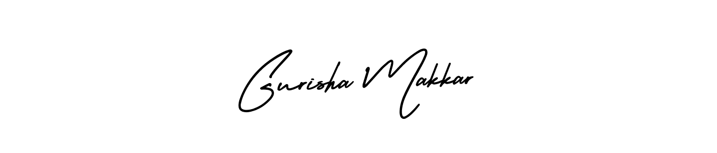 How to Draw Gurisha Makkar signature style? AmerikaSignatureDemo-Regular is a latest design signature styles for name Gurisha Makkar. Gurisha Makkar signature style 3 images and pictures png