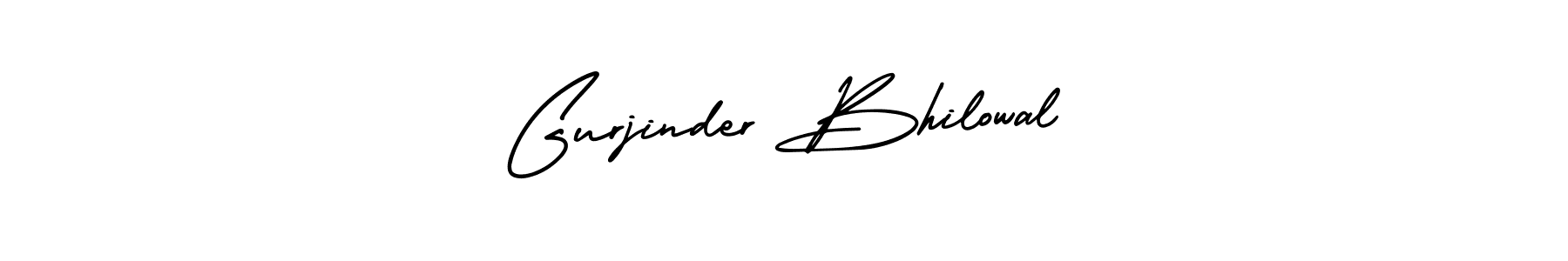 How to make Gurjinder Bhilowal signature? AmerikaSignatureDemo-Regular is a professional autograph style. Create handwritten signature for Gurjinder Bhilowal name. Gurjinder Bhilowal signature style 3 images and pictures png