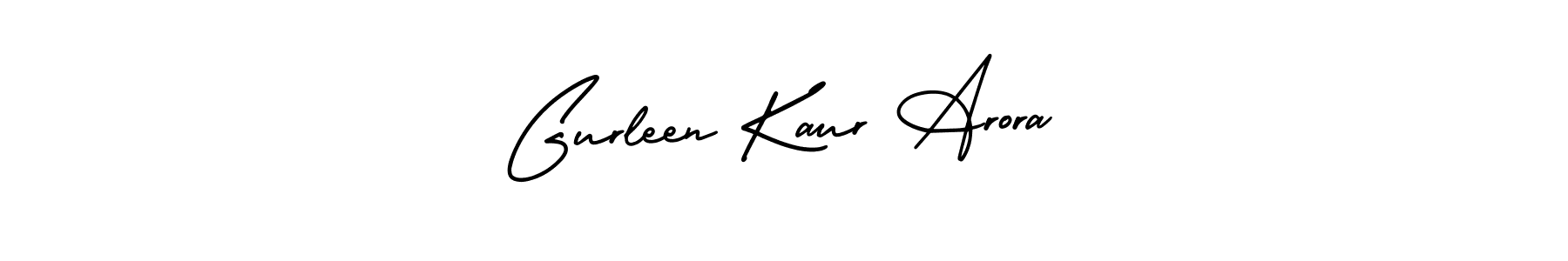 Make a beautiful signature design for name Gurleen Kaur Arora. With this signature (AmerikaSignatureDemo-Regular) style, you can create a handwritten signature for free. Gurleen Kaur Arora signature style 3 images and pictures png