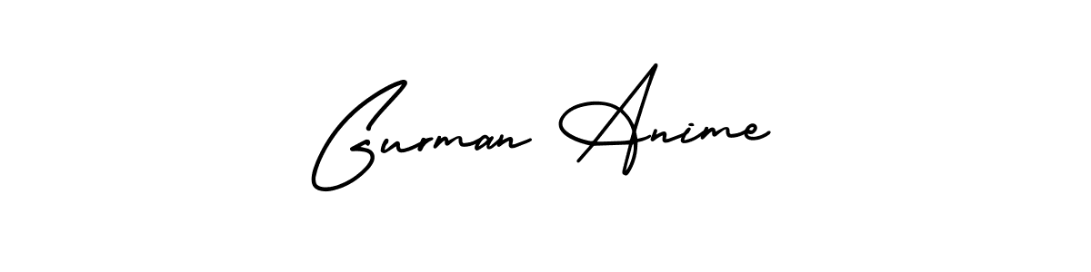 Create a beautiful signature design for name Gurman Anime. With this signature (AmerikaSignatureDemo-Regular) fonts, you can make a handwritten signature for free. Gurman Anime signature style 3 images and pictures png