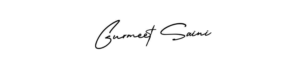Create a beautiful signature design for name Gurmeet Saini. With this signature (AmerikaSignatureDemo-Regular) fonts, you can make a handwritten signature for free. Gurmeet Saini signature style 3 images and pictures png