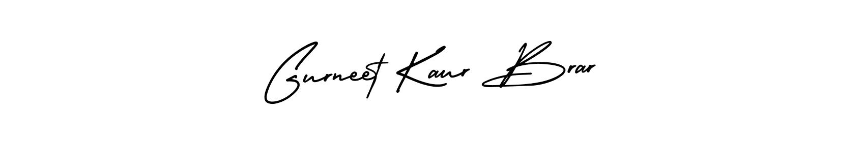 How to make Gurneet Kaur Brar name signature. Use AmerikaSignatureDemo-Regular style for creating short signs online. This is the latest handwritten sign. Gurneet Kaur Brar signature style 3 images and pictures png