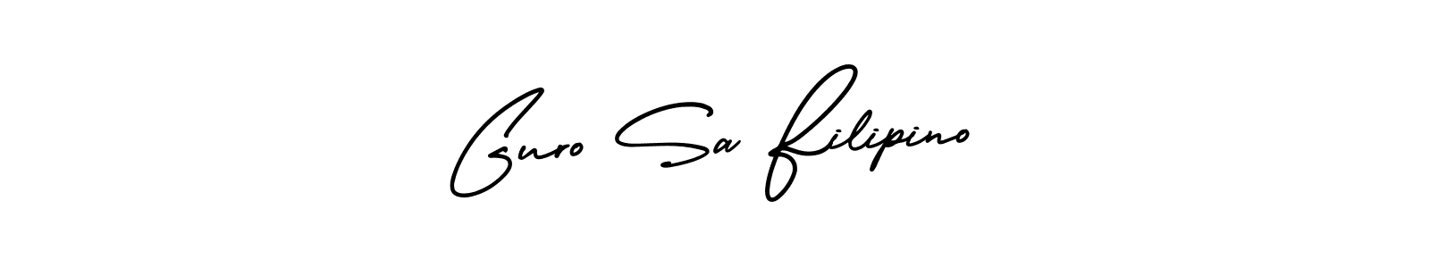 if you are searching for the best signature style for your name Guro Sa Filipino. so please give up your signature search. here we have designed multiple signature styles  using AmerikaSignatureDemo-Regular. Guro Sa Filipino signature style 3 images and pictures png