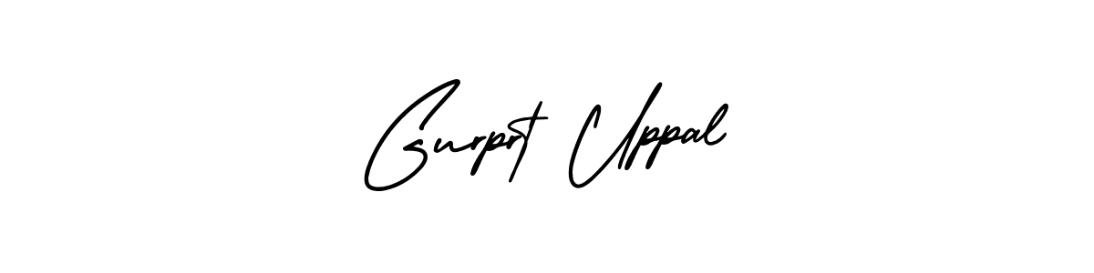 You should practise on your own different ways (AmerikaSignatureDemo-Regular) to write your name (Gurprt Uppal) in signature. don't let someone else do it for you. Gurprt Uppal signature style 3 images and pictures png