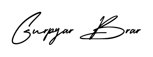 Turn your name Gurpyar Brar into a signature brand with AmerikaSignatureDemo-Regular styling. Download in standard PNG or transparent format anytime. Gurpyar Brar signature style 3 images and pictures png