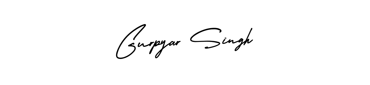 The best way (AmerikaSignatureDemo-Regular) to make a short signature is to pick only two or three words in your name. The name Gurpyar Singh include a total of six letters. For converting this name. Gurpyar Singh signature style 3 images and pictures png